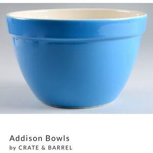 Crate & Barrel Addison Nesting Bowl Blue 9"